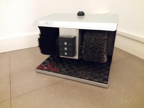 a coffee table made out of legos at Savoy Hotel in Parma