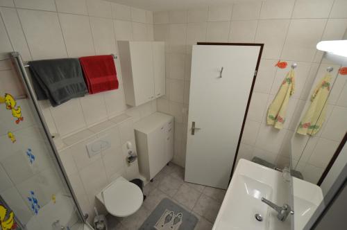 アローザにあるGentiana C7のバスルーム(トイレ、洗面台、シャワー付)