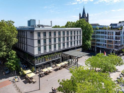 an overhead view of a building in a city at Hotel Mondial am Dom Cologne MGallery in Cologne