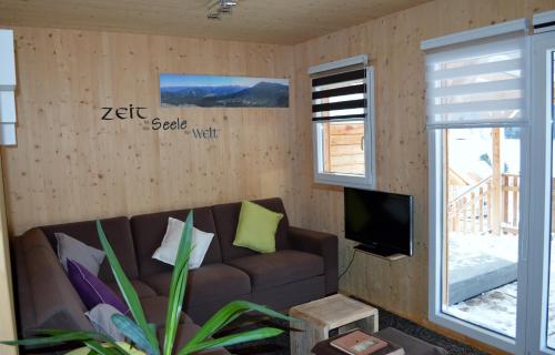 TV a/nebo společenská místnost v ubytování Chalet Hamito