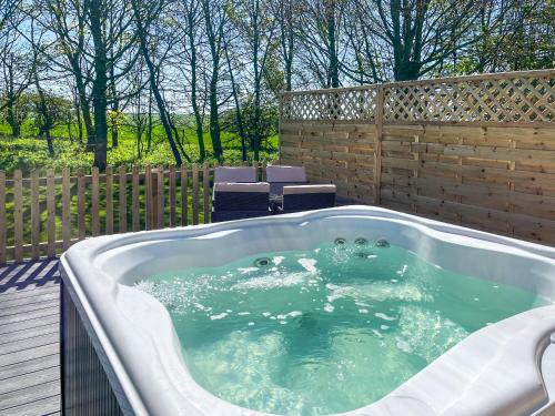 a jacuzzi tub with two dogs in it at Birch - Uk51862 in Reighton