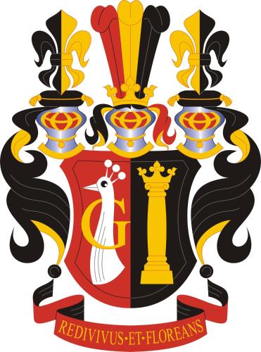 an illustration of the regimental crest of the redinburgh elf floreans at zámek Kolštejn - hotel Chateau Goldenstein in Branná