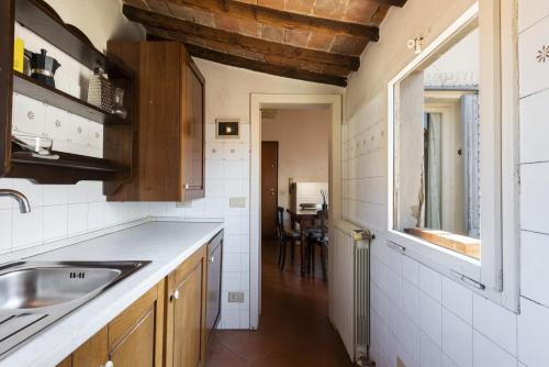 a kitchen with a sink and a counter top at Borgo Allegri Palace By MMega in Florence