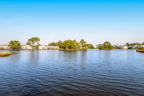 a large body of water with trees and houses at Mallard Lakes 158 Cardinal Ln in Selbyville