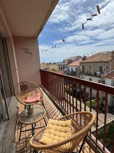 Charmant T2 avec terrasse et belle vue au coeur de Sète