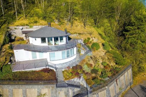 an overhead view of a large house with a roof at The Perfect View in a Premeno Penthouse - Happy Rentals in Premeno