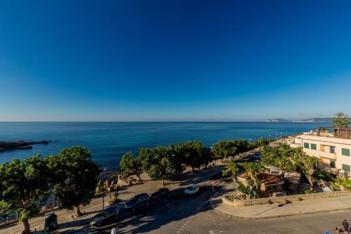 an aerial view of the ocean from a building at Hotel El Balear in Alghero