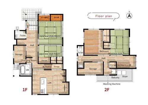 New 道後温泉と松山城近くの2階建て一棟貸切日本家屋 最大11名 無料駐車場 石手寺徒歩2分