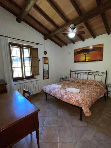 a bedroom with a large bed in a room at Eclissi casa vacanza SOLE in Casalini