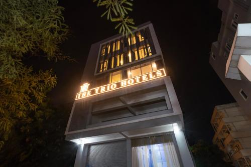 a building with a sign that reads the hotel rosie at Treebo The Trio, Karmanghat in Hyderabad
