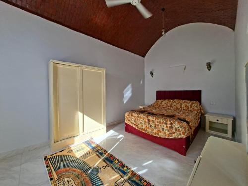 a bedroom with a bed in a room at Nefertiti Guest House in ‘Ezbet Abu Ḥabashi