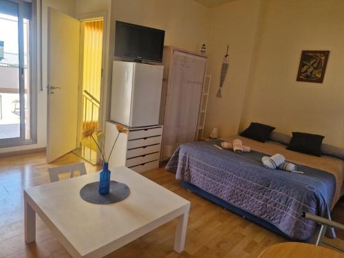 Llit o llits en una habitació de Triplex