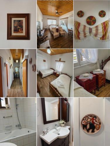 a collage of photos of a hotel room at Little Paradise in Sotira