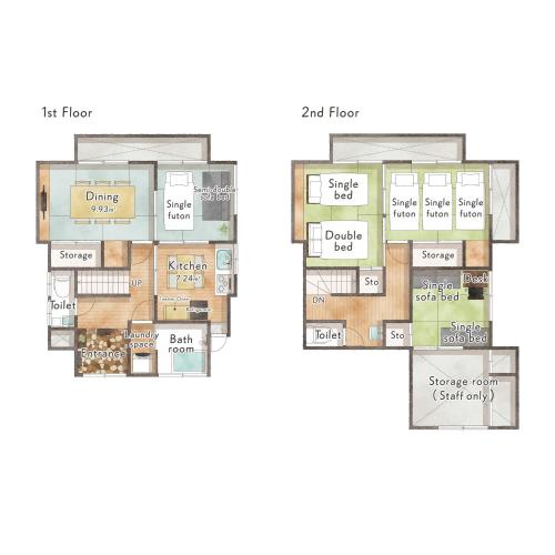 a floor plan of aominium at オーシャンステイみうら in Miura