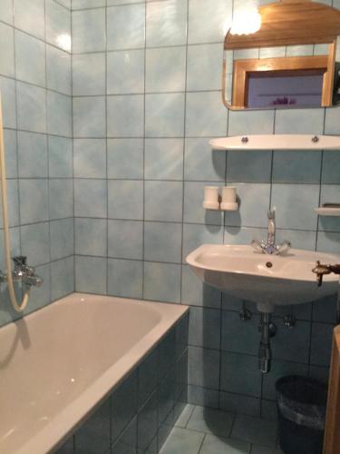 Koupelna v ubytování Haus Bergheimat