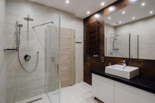 Koupelna v ubytování Apartamenty MISTRAL
