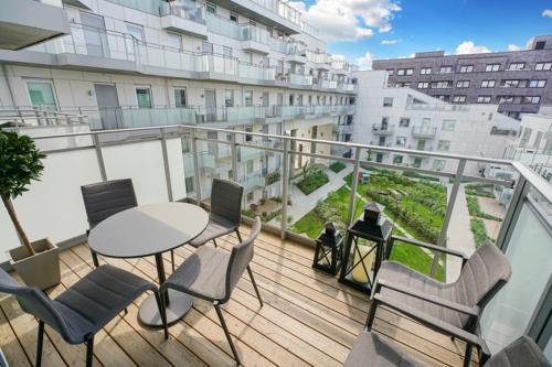 Balkoni atau teres di Wright Apartments - Sørenga