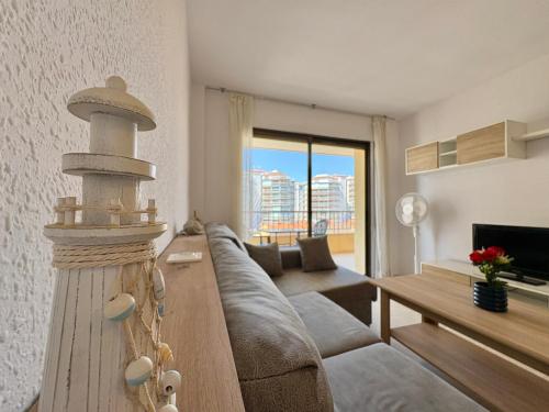 Apartamento en Peñíscola con terraza, piscina y vistas al mar, Zona Papa Luna