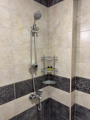 a shower with a shower head in a bathroom at Rami Grand Residence in Erbil