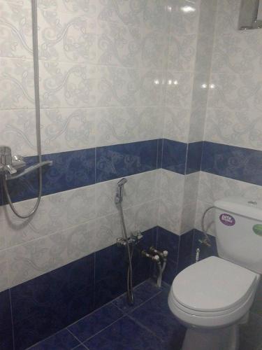 a bathroom with a toilet and a shower at Guest House near Baku airport in Baku