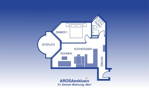 a floor plan of a house at Haus Belvédère in Arosa