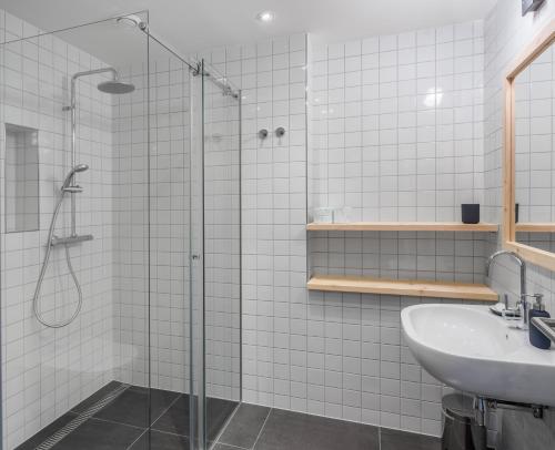 Koupelna v ubytování Apartmány Vinařství Václav