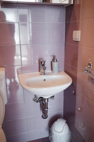 a bathroom with a sink and a toilet at Accordi Lontani in Nerezine
