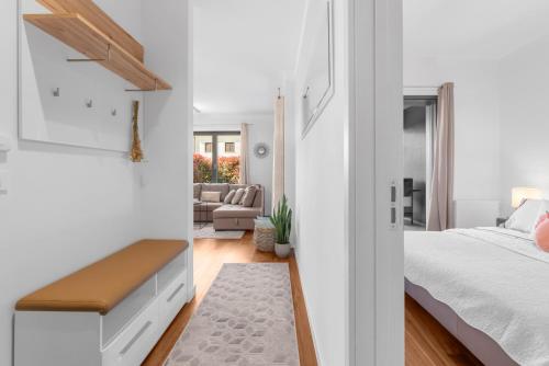 Ground floor apartment with 1 bedroom , big terrace with garden and BBQ