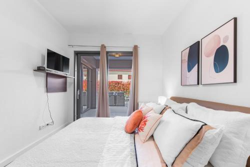 Ground floor apartment with 1 bedroom , big terrace with garden and BBQ