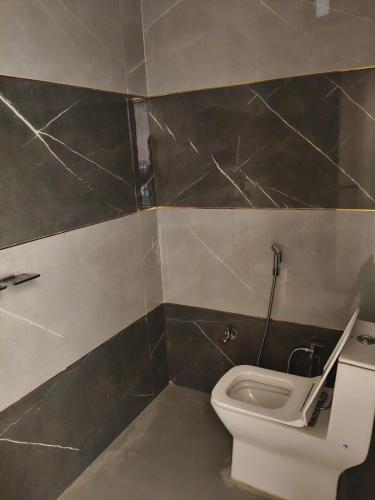 a bathroom with a toilet and a sink at Shree Videhi Atithi Grah in Ayodhya
