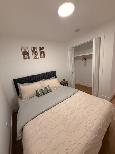 a bedroom with a large bed in a room at Modern 2BR Suite, Wifi, Workstation and Comfy Beds in St. John's