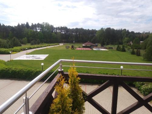 a view of a park from a bridge at Biovilla in Stobnicko
