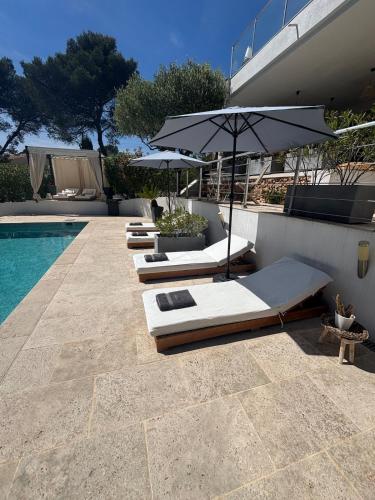 Villa "LES ALIZES" Etage côté PISCINE - APERCU MER