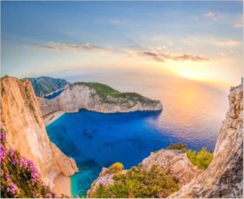 an island in the middle of a body of water at GIATRELOS HOUSE "near the shipwreck Zakynthos" in Volímai