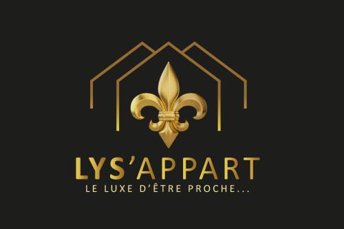 a gold logo for a luxury defense product at Lys Appart in Reims
