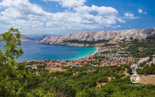 a view of the bay of kotor in montenegro at Mandy Apartman in Baška
