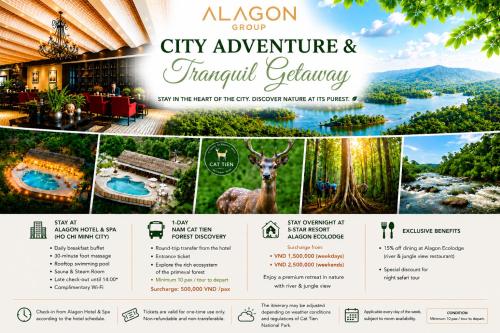 a flyer for a city adventure and resort gallery at Alagon Saigon Hotel & Spa in Ho Chi Minh City