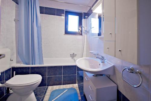 a bathroom with a toilet and a sink at Apartment Ivka in Poreč