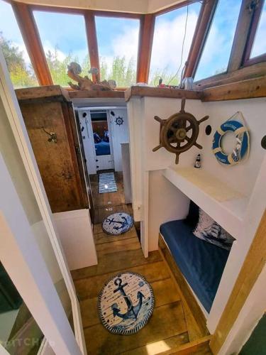 an overhead view of a small house with a attic at The Ship Aground Woolacombe in Woolacombe