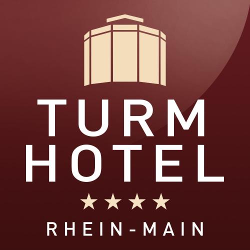 a sign that reads turnhen man with a box on top at Turmhotel Rhein-Main in Dreieich