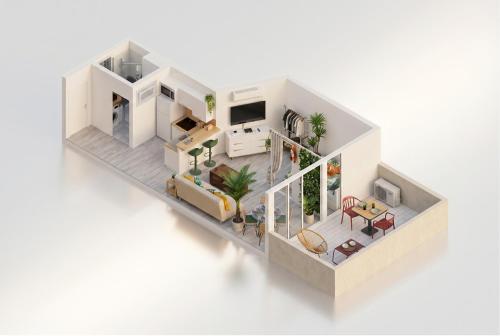 Jungle Suite Terrasse vue Port Wi-Fi, Clim, linge & ménage inclus