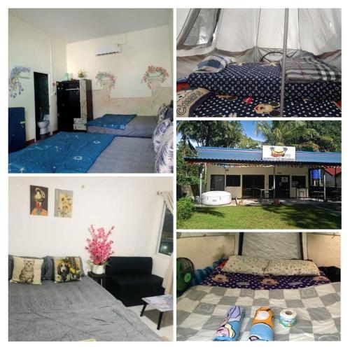 a collage of pictures of a bedroom and a house at Mateoasis in Ko Kood
