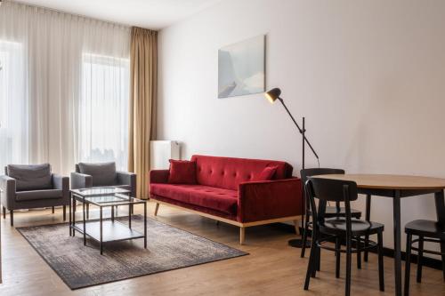 Apartment by the National Stadium with a View of Warsaw