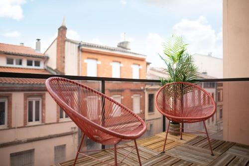 Appartement climatisé - 2 chambres - centre toulouse - parking privé
