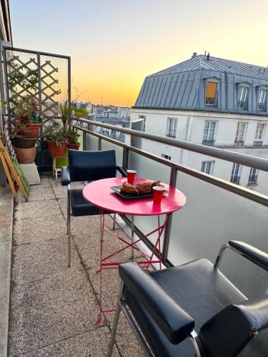 Beau studio avec vue sur la Tour Eiffel