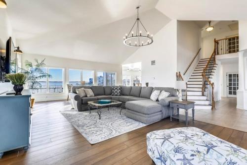 a living room with a couch and a table at Sunset Getaway in Ocean City