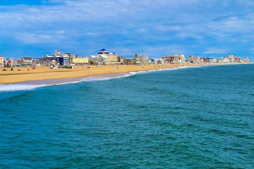 a view of a beach with a city in the background at 900 Philadelphia in Ocean City