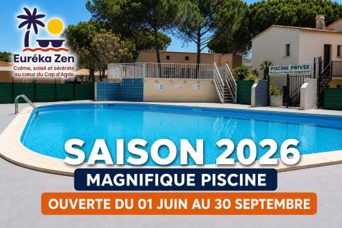 Résidence Eureka-clim-parking-Wifi-piscine-Proche village natu