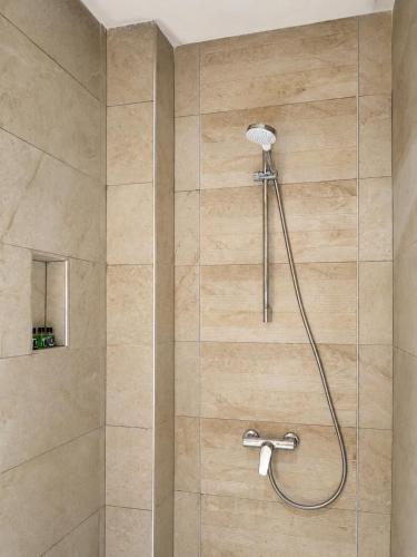 a shower with a shower head in a bathroom at Hôtel le calife in Tunis