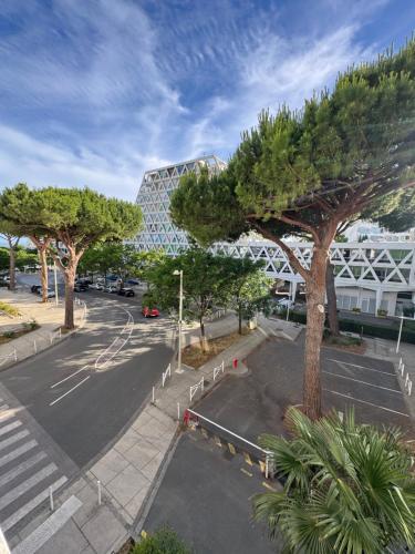 Studio cosy 30 m2 climatisé au centre ville de LGM
